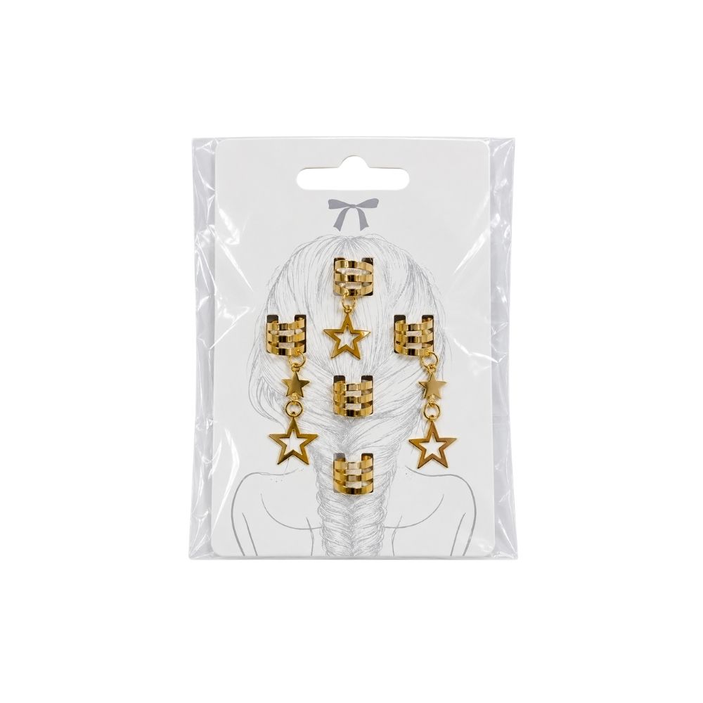 SET DE CUFFS PARA TRENZAS ESTRELLA
