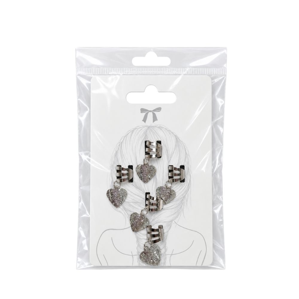 SET DE CUFFS PARA TRENZAS CORAZON