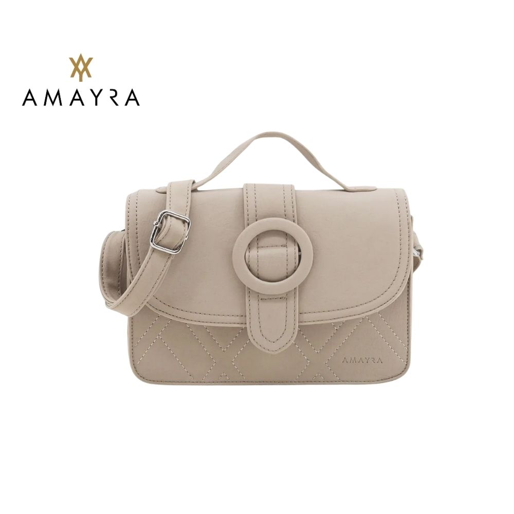 CARTERA BANDOLERA CON HEBILLA CIRCULAR AMAYRA