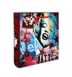 CARPETA 3 ANILLOS CARTONE CON RELIEVE MARILYN NYC