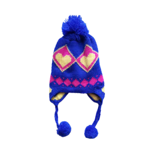 [32407] GORRO COYA INFANTIL DE 2 A 4 AÑOS CORAZONES