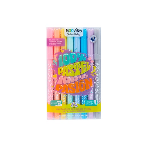[35363] MARCADORES DE COLORES PASTEL X8 MOOVING