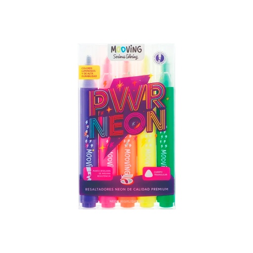 [35376] RESALTADOR MOOVING NEON x5