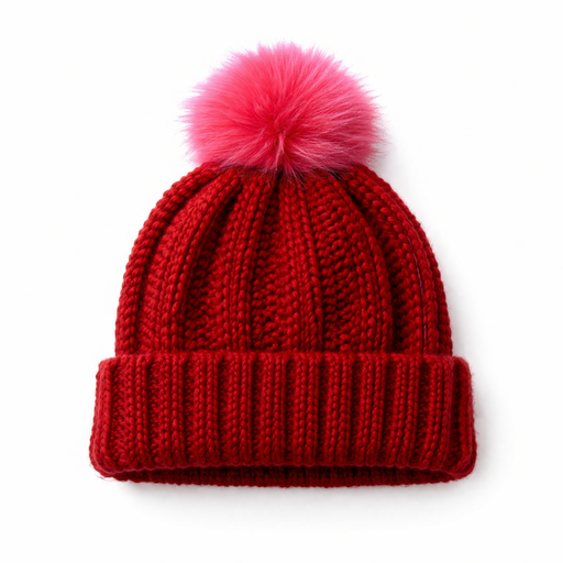 [36473] GORRO TEJIDO TRENZADO POMPON
