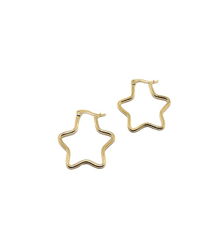 [37792] AROS ACERO ESTRELLA 40MM DORADO
