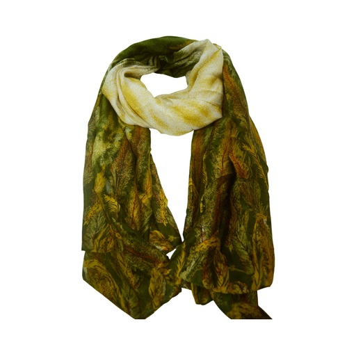 [40336] CHALINA ANCHA ESTAMPA DE BORLAS BICOLOR