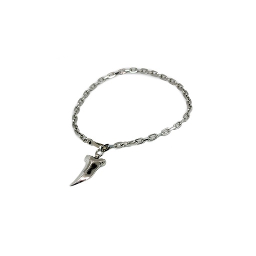 [41048] COLLAR MEDIO DE CADENA CON DIJE DE COLMILLO