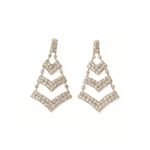 [41949] AROS STRASS COLGANTES ROMBO