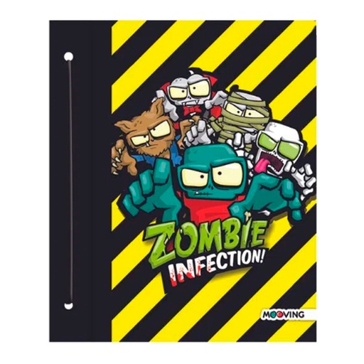 [L13414] CARPETA NRO 3 CARTONE CON CORDON ZOMBIE INFECTION