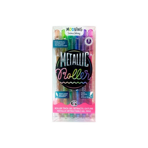 [43101] ROLLER TINTA GEL RETRACTIL X6