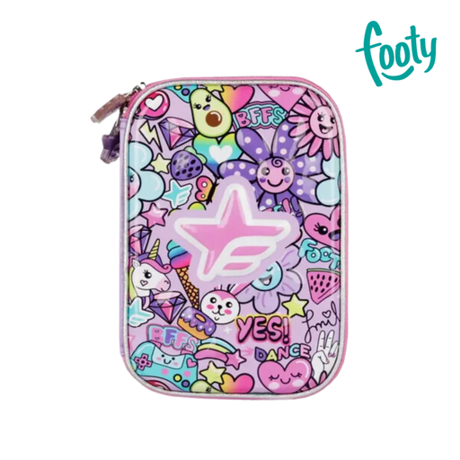 [43386] CARTUCHERA FOOTY FLOWERS