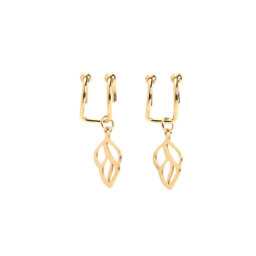 [45134] AROS DE ACERO DORADO DE HOJAS