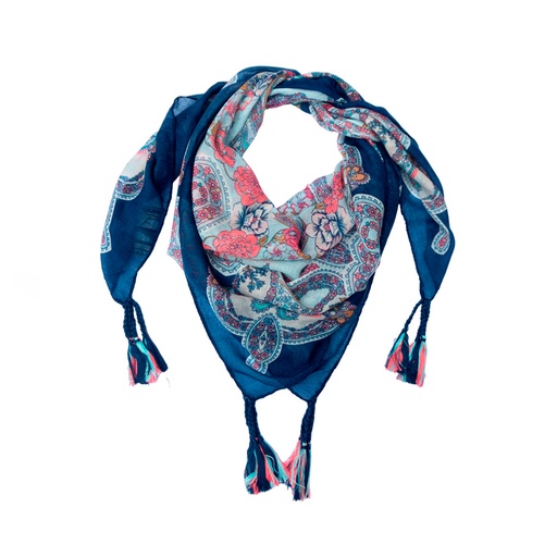 [17410] CHALINA BULGAROS CON BORLAS 130X130CM