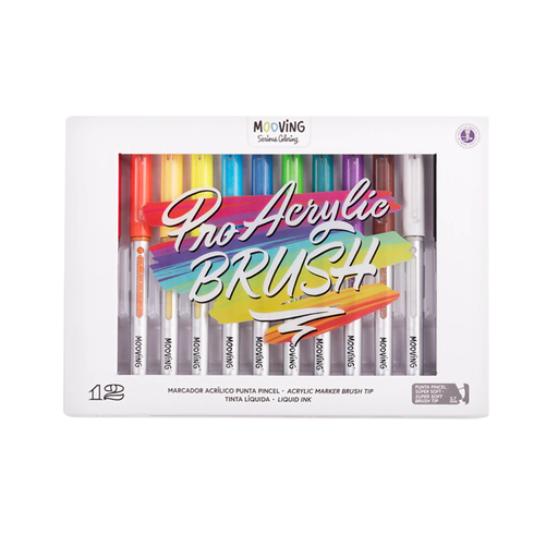 [47082] MARCADORES ACRILICOS X12 MOOVING