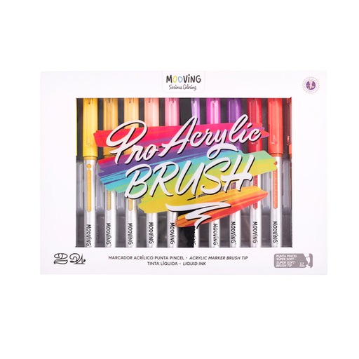 [47083] MARCADORES ACRILICOS PUNTA PINCEL X24
