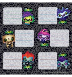 [L21745] ETIQUETAS POR 12 UNIDADES THE REAL MONSTER SHOW 