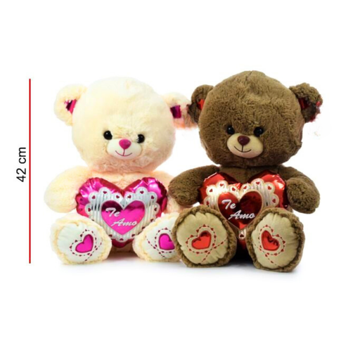 [47502] PELUCHE OSO CORAZON 42CM