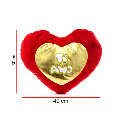 [47522] PELUCHE ALMOHADON CORAZON BRILLOSO 40CM