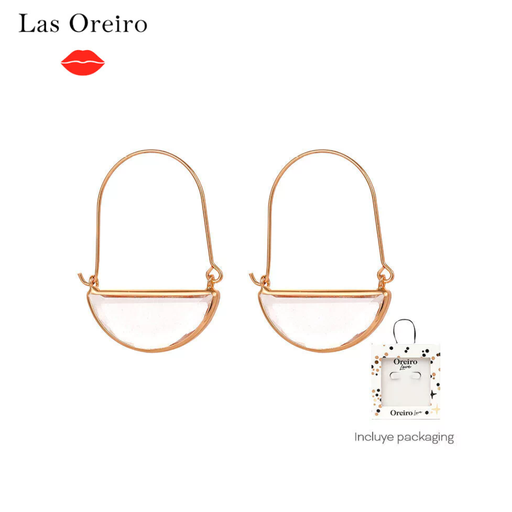 [47596] AROS LAS OREIRO SEMICIRCULO CRISTAL CON PACKAGING