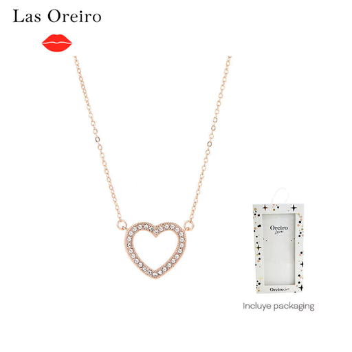 [47601] COLLAR LAS OREIRO CORAZON CON PACKAGING