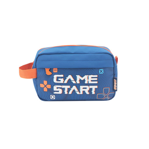 [47761] CARTUCHERA DOBLE COMPARTIMIENTO CON ESTAMPA FRONTAL