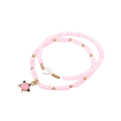 PULSERA DOBLE ESTRELLA CORAZON