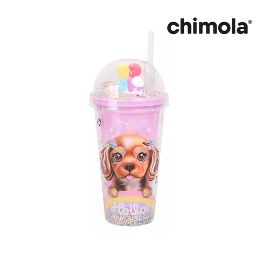 [48016] VASO 450 ML CHIMOLA CON BOMBILLA DOG