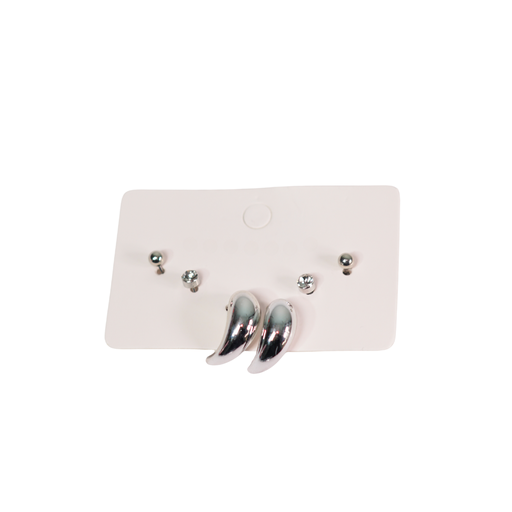 [48074] SET DE AROS X3 PLATEADO