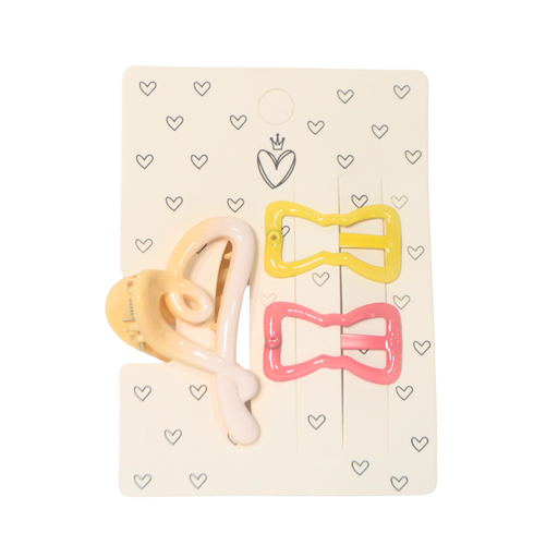 SET PELO BROCHE CORAZON MAS TIC TAC