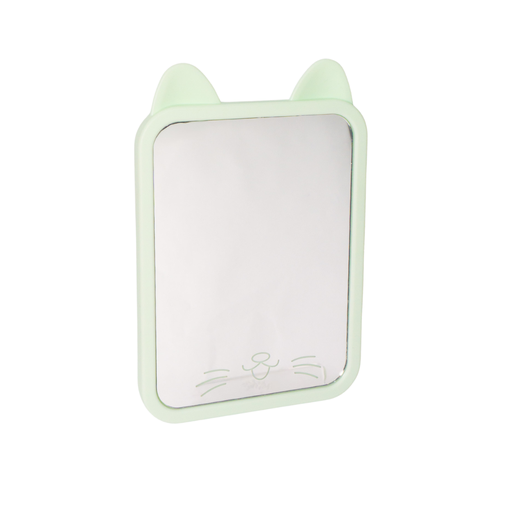 ESPEJO TOCADOR RECTANGULAR CON DIBUJO DE GATITO