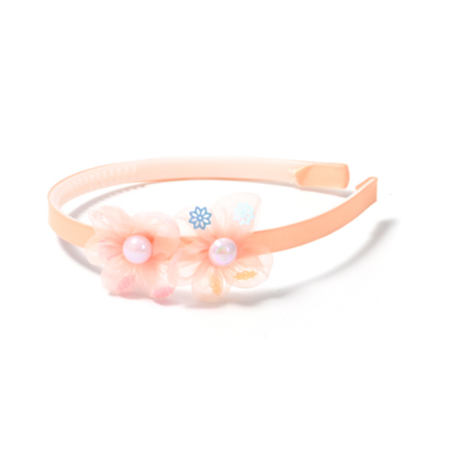 VINCHA INFANTIL CON APLIQUE DE FLOR TUL