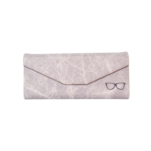 [48698] ESTUCHE PLEGABLE DE CUERINA SEMI RIGIDO PARA LENTES