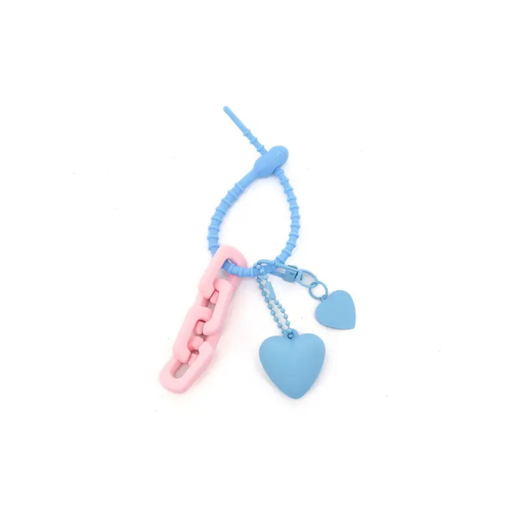 LLAVERO CHARM CORAZON DOBLE COLGANTE