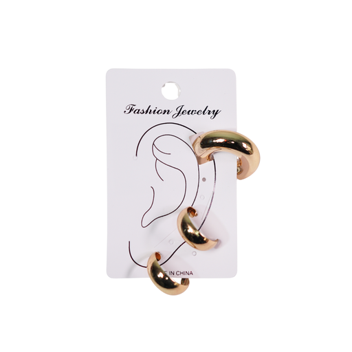 [49119] SET DE AROS X3 PLATEADOS CUFF