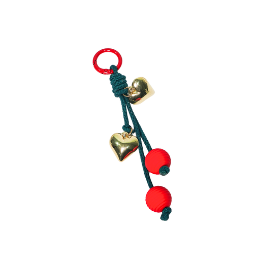 LLAVERO CHARM DOBLE CORAZON
