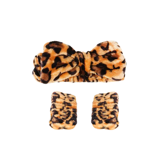 VINCHA + MUÑEQUERA SKINCARE ANIMAL PRINT