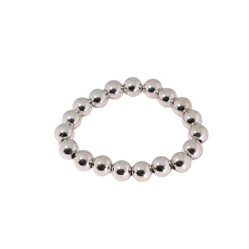 [49680] PULSERA DE BORLAS PLATEADAS