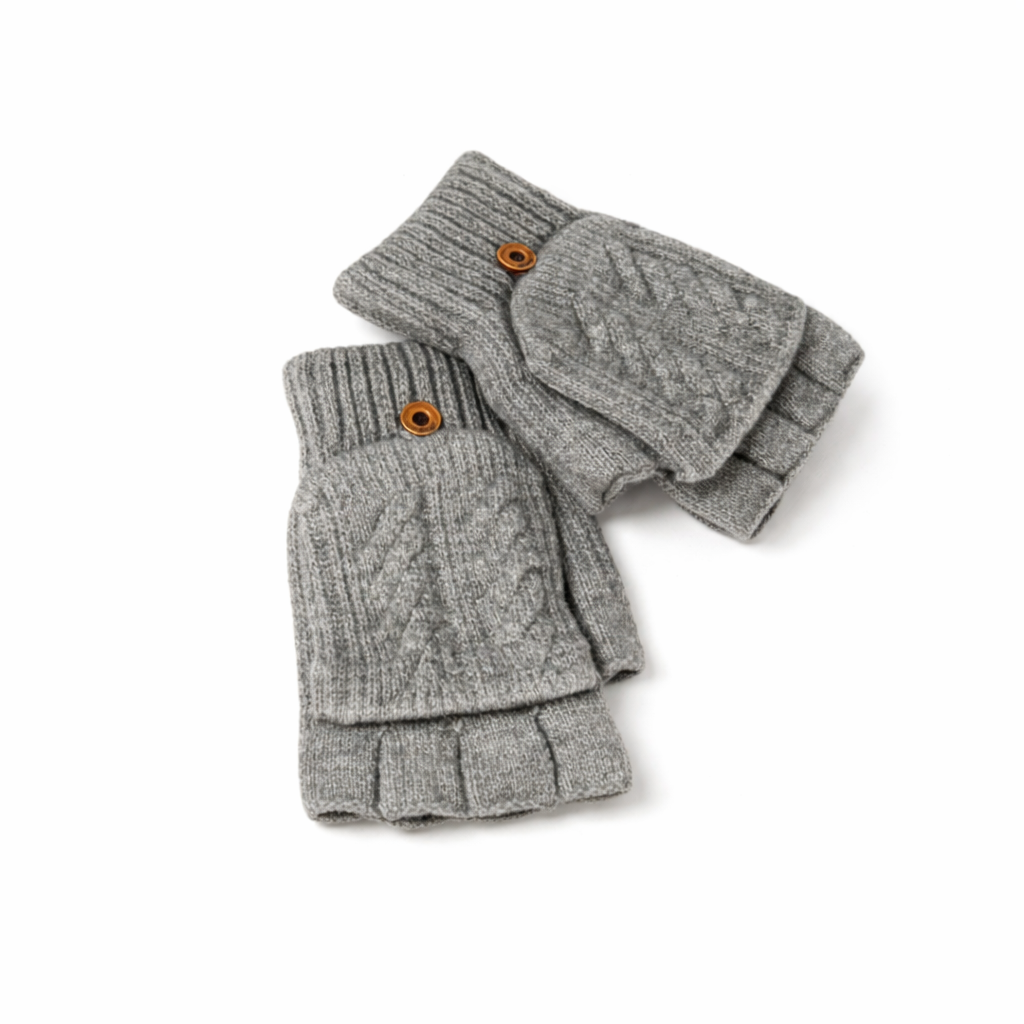 GUANTES MITON TRENZADO CON BOTON | ModaShop