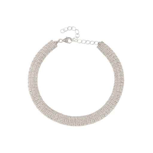 [49929] COLLAR CHOKER ANCHO CON STRASS