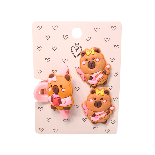 [49952] SET PELO BROCHE + COLEROS CAPIBARA