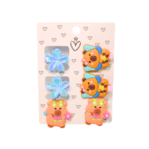 [49953] SET PELO BROCHE + COLERO Y PINZAS CAPIBARA