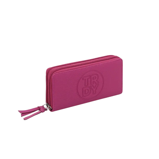 BILLETERA DOBLE DIVISION CON GRABADO FRONTAL