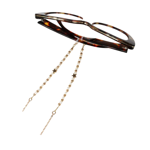 [50023] HOLDER PARA LENTES DORADO CON ESTRELLAS