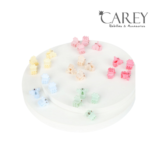 BROCHE PINZA CAREY MINI CON CIRCULOS