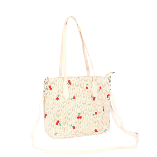 [50051] CARTERA BOLSO DE RAFIA CHICO CHERRY