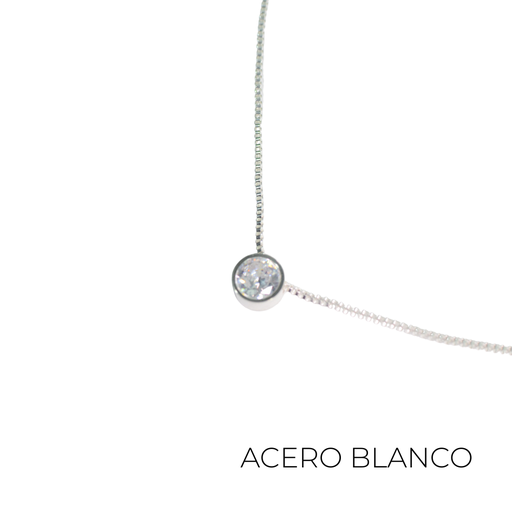 [50196] COLLAR ACERO DIJE CON STRASS