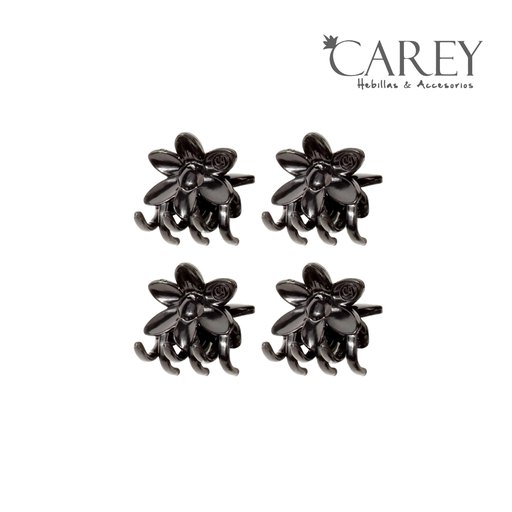 [50270] BROCHE PINZA MINI FLOR X4 CAREY