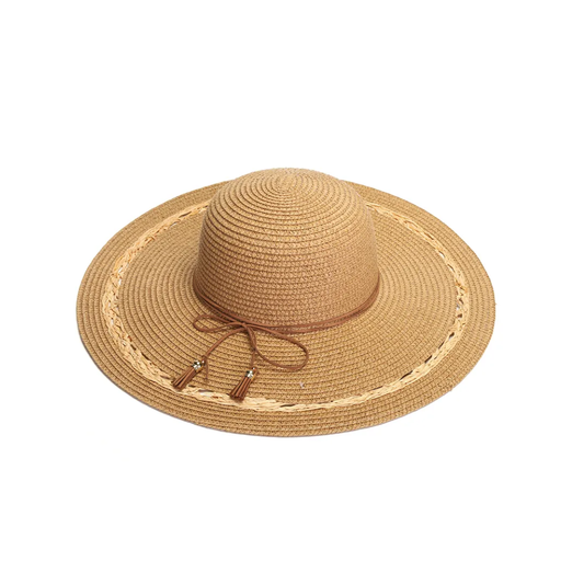 CAPELINA DE RAFIA CON MOÑO