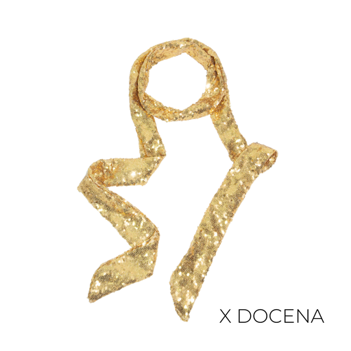 [46913D] COLLAR CORBATERO FINO DE LENTEJUELAS X12