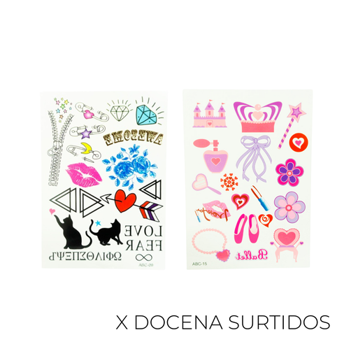 [45891D] TATUAJES INFANTIL TEMPORAL X12